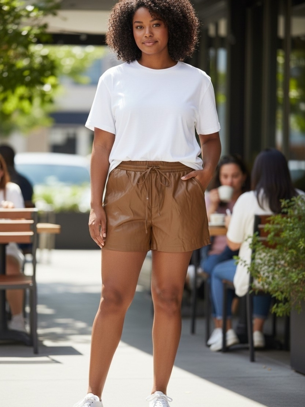Heyson Women’s Brown Drawstring Shorts - Casual Comfort